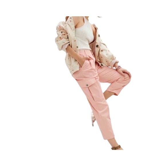 Anthropologie Jessy B Womens Cargo Utility High Waisted Crop Length Pants Size M